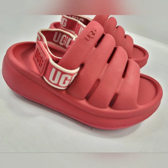 UGG SPORT YEAH KIDS SANDAL SHOES TODDLER SIZE 7 RED - Picture 10 of 12